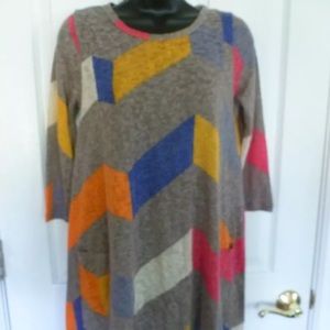 Eloges Tunic Dress Chevron Pattern, C1